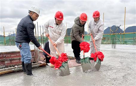 【搶先機 穩(wěn)開局】桂金分公司項目主體結(jié)構(gòu)順利封頂